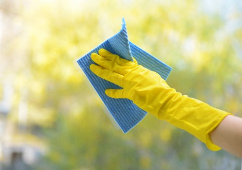 Cleaning products stored and handled safely