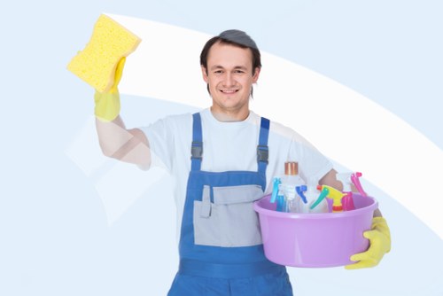 Local cleaner treating stains and high-traffic carpet areas in Camden