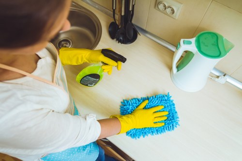 Local cleaners working in a Camden residential property