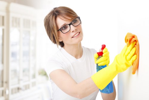 Staff member reviewing workplace safety procedures