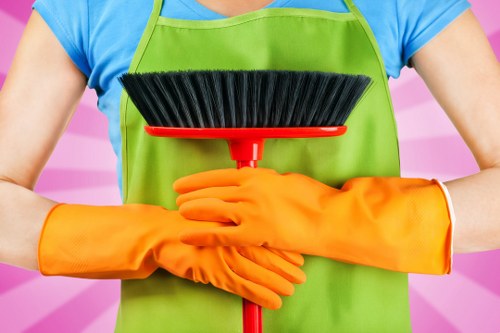 Domestic cleaning service in a Camden home kitchen and living area