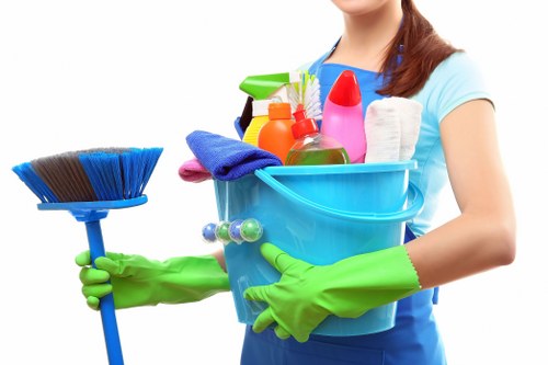 Office cleaner handling a Camden workspace with access challenges
